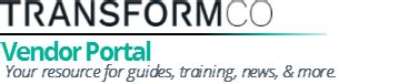 TransformCo Vendor Portal.